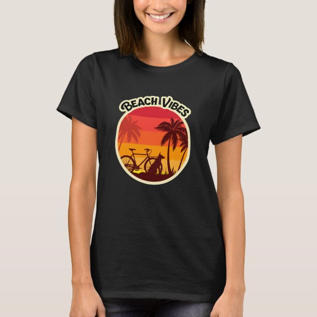 Camiseta German shepherd Beach Vibes Long (Frente)