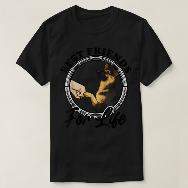 Camiseta German Shepherd Best Friends Funny German Shepherd (Frente do Design)