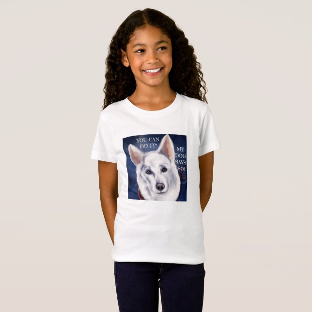 CAMISETA GERMAN SHEPHERD BRANCO (Frente Completa)
