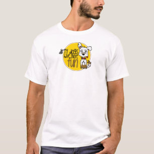 Camiseta German shepherd branco - logotipo amarelo