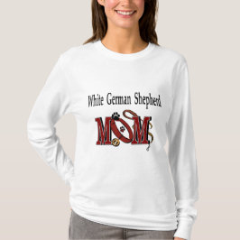 Camiseta German shepherd branco presentes da mãe