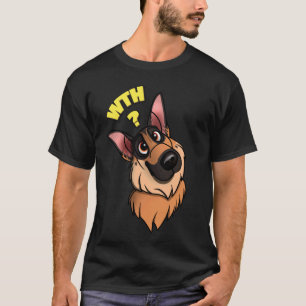 Camiseta German shepherd Cabeça Inclinando O que está no in