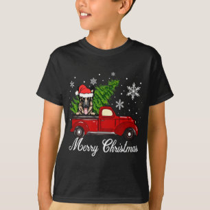 Camiseta German shepherd Cachorro Andando Red Truck Natal D