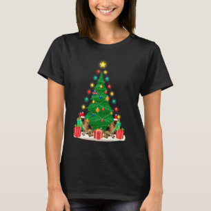 Camiseta German shepherd Cachorro Cachorro Árvore De Natal 