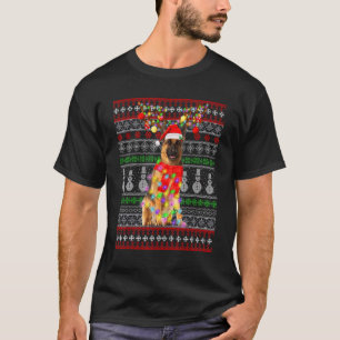 Camiseta German shepherd Cachorro Cachorro Luzes De Natal F