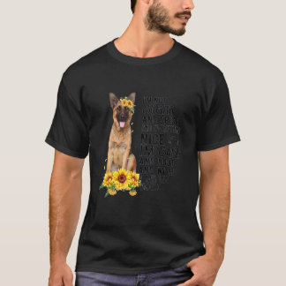 Camiseta German shepherd Cachorro de Girassol Mãe Mãe