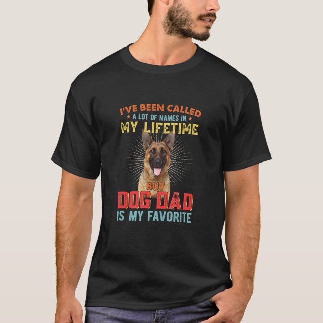Camiseta German shepherd Cachorro Pai Meu Nome Favorito Fel (Frente)