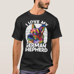 Camiseta german shepherd Cachorro Proprietário De Pet Eu A