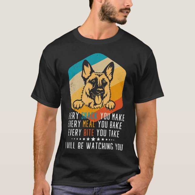 Camiseta German shepherd cada lanche que você faz cada refe (Frente)