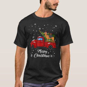 Camiseta german shepherd Caminhão Vermelho Feliz Natal X