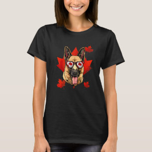 Camiseta German shepherd canadense Maple Leaf Patriotic Can