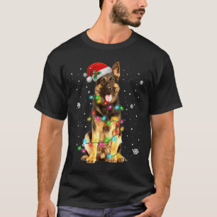 Camiseta German shepherd Cão Árvore Natal Cachorro Presente
