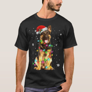 Camiseta German shepherd Cão Árvore Natal Doce Xmas Do