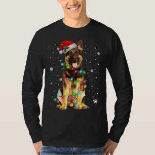 Camiseta German shepherd Cão Árvore Natal Doce Xmas Do