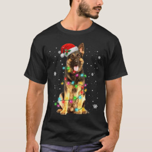 Camiseta German shepherd Cão Árvore Natal Doce Xmas Do