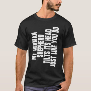Camiseta German shepherd Cão Inclinação Ideia Homens Mulher
