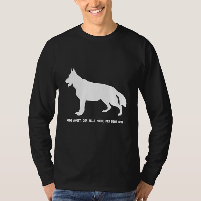 Camiseta German shepherd Cão Sem Medo Que Não Latido (Frente)