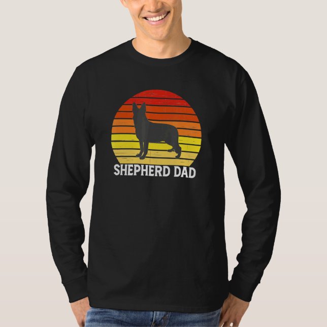 Camiseta German shepherd - Cão Shepherd Pai Retro Shepherd (Frente)