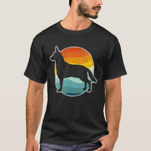 Camiseta German shepherd Cão Vintage Cão-Mãe Pai
