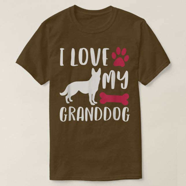 Camiseta German shepherd Cão Vovô Vovô Vovô - Co (Frente do Design)
