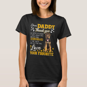 Camiseta German shepherd Caro Pai Obrigado Por Ser Meu