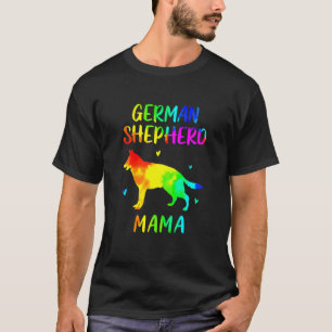 Camiseta German shepherd Colorida Mãe Cão