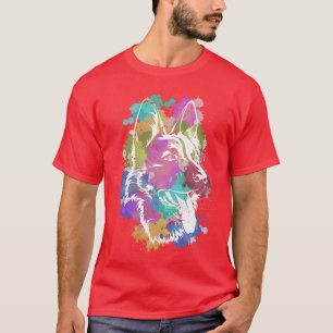 Camiseta German shepherd Colorido