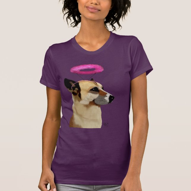 Camiseta German shepherd com Halo Rosa (Frente)