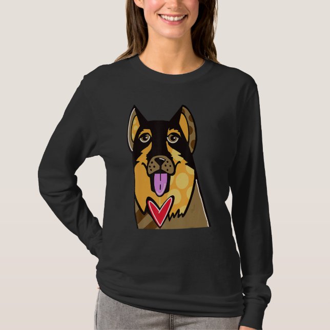 Camiseta German Shepherd Cute Dog (Frente)