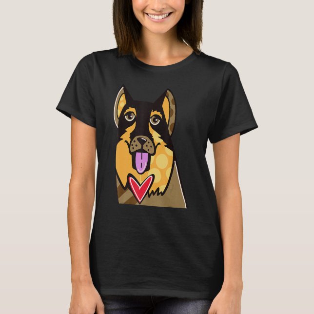 Camiseta German Shepherd Cute Dog (Frente)
