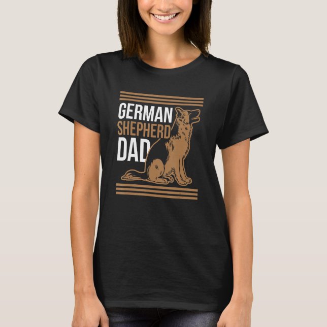 Camiseta German Shepherd Dad Pet German Sheperd Dog Cute  F (Frente)