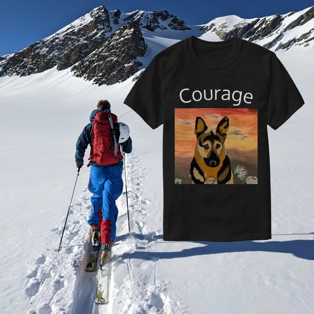 Camiseta German shepherd Daisy Field Courage (Criador carregado)