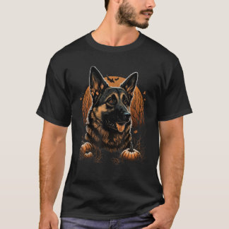 Camiseta German shepherd de abóbora no German shepherd