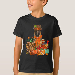 Camiseta German shepherd De Ação De Graças Com A Bomba Da T