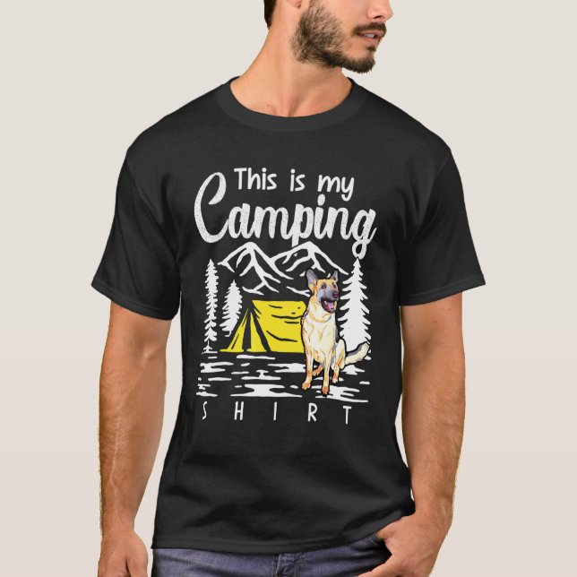 Camiseta German shepherd De Campfire Este É O Meu Acampamen (Frente)