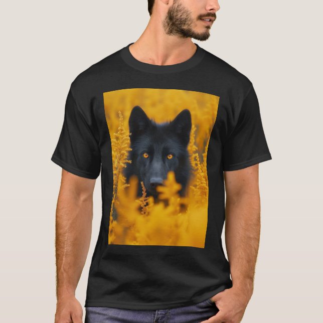 Camiseta German shepherd de Cão Negro (Frente)