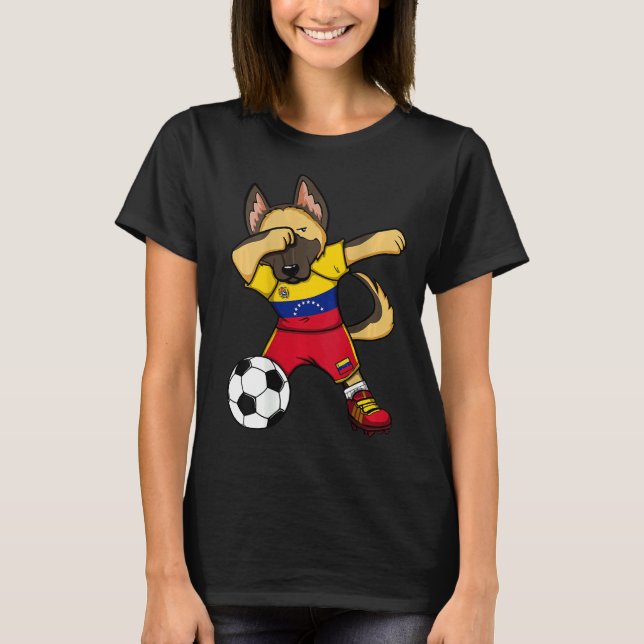 Camiseta German shepherd De Dabbing Venezuela (Frente)