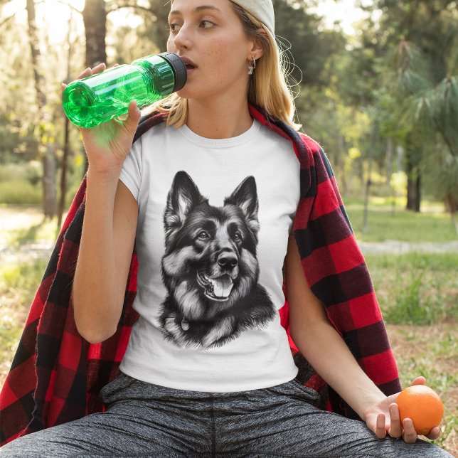 Camiseta German shepherd de desenho (Criador carregado)
