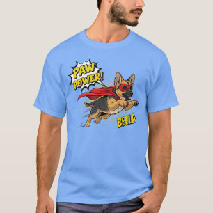 Camiseta German shepherd de energia de pw personalizável
