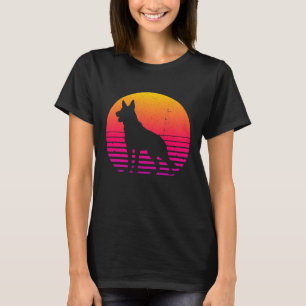 Camiseta German shepherd de Estilo de anos 80 Retroativo Vi