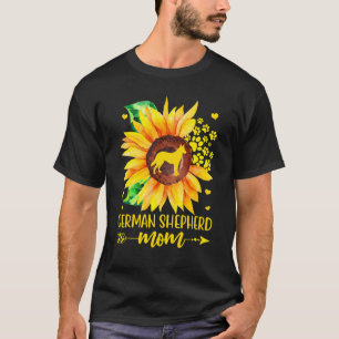 Camiseta German shepherd de girassol