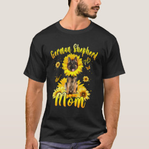Camiseta German shepherd de girassol Mãe Dia de as mães