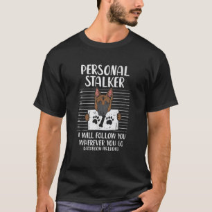 Camiseta German shepherd De Marcador Pessoal Engraçado K9 P