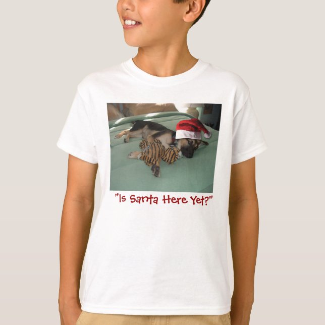 Camiseta German shepherd de Natal (Frente)