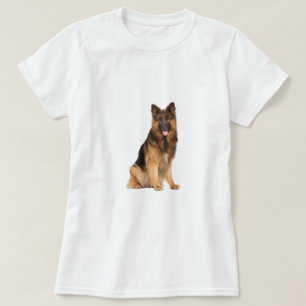 Camiseta German shepherd,design de hetero de enrolador, cão