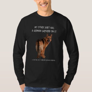 Camiseta German shepherd Divertido Sobre O Compro Adotar Ca