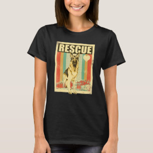 Camiseta German shepherd do Cachorro de Emergência Vintage