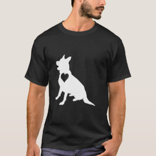 Camiseta German shepherd do Coração de Amor