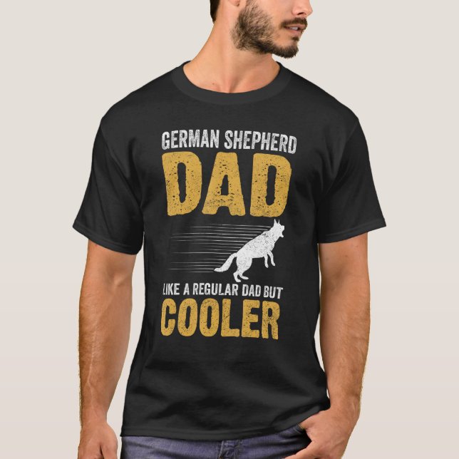 Camiseta German shepherd do Pai Pai como um Pai Regular (Frente)