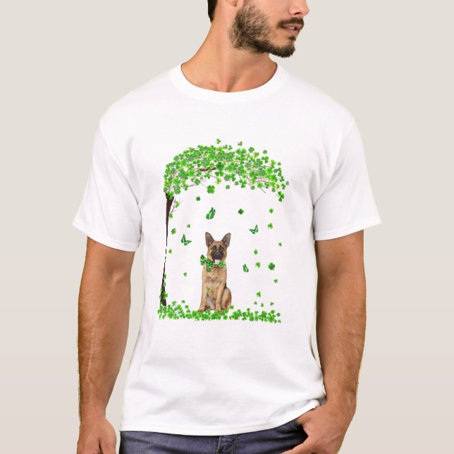 Camiseta German shepherd do Shamro Irlandês (Frente)